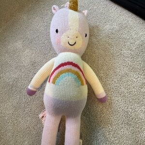 Colorful Knit Unicorn Stuffed Animal